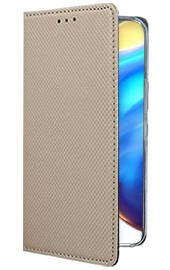 Кожен калъф тефтер и стойка Magnetic FLEXI Book Style за Samsung Galaxy A22 5G A226B златист 